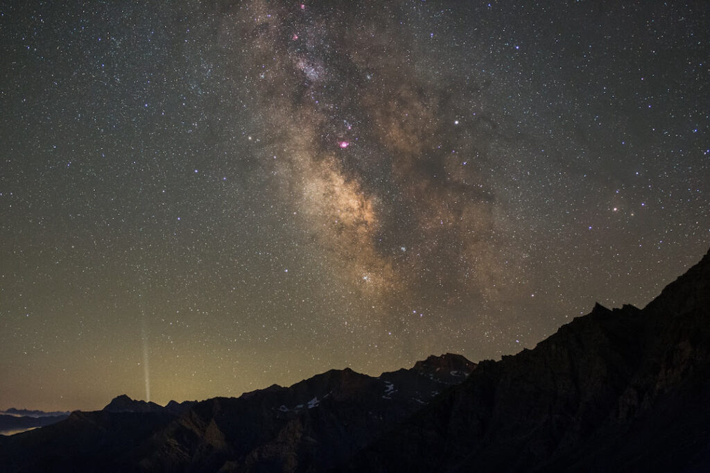 Ciel étoilé lors de la nuit des étoiles filantes